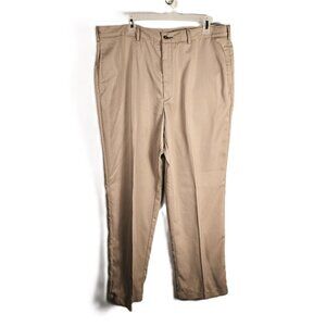 NWT Tommy Hilfiger Mens Pants 38x30 Micro Tech Traveler Flat Front Tan Zipper